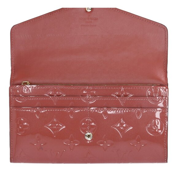 Louis Vuitton Sarah Monogram Vernis Long Wallet M90429 Viu Rose - Picture 6 of 7